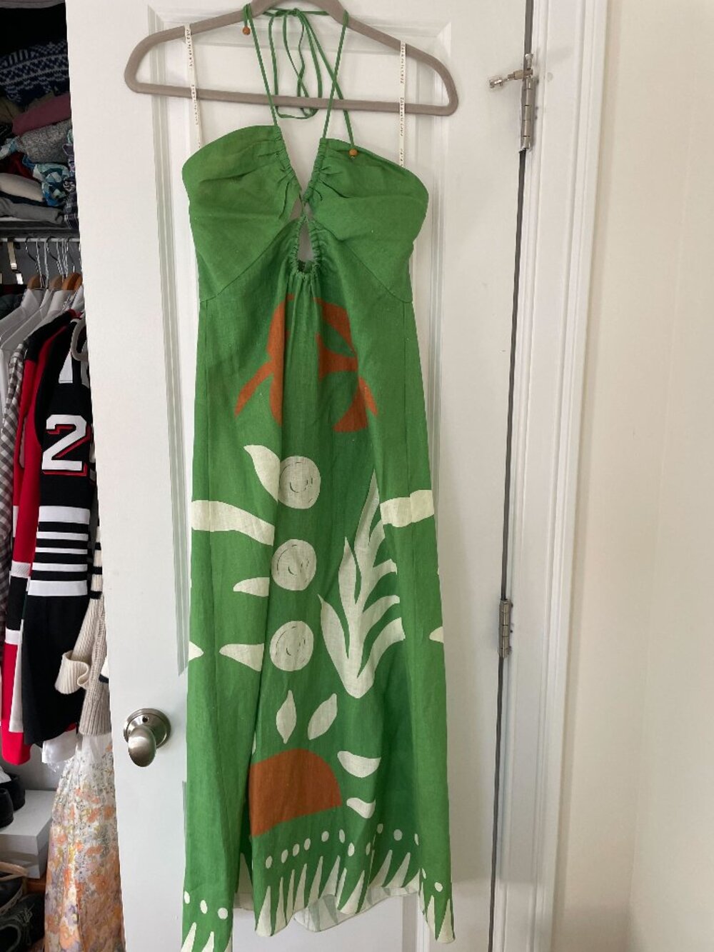 Cala de la Cruz Linen Green Midi